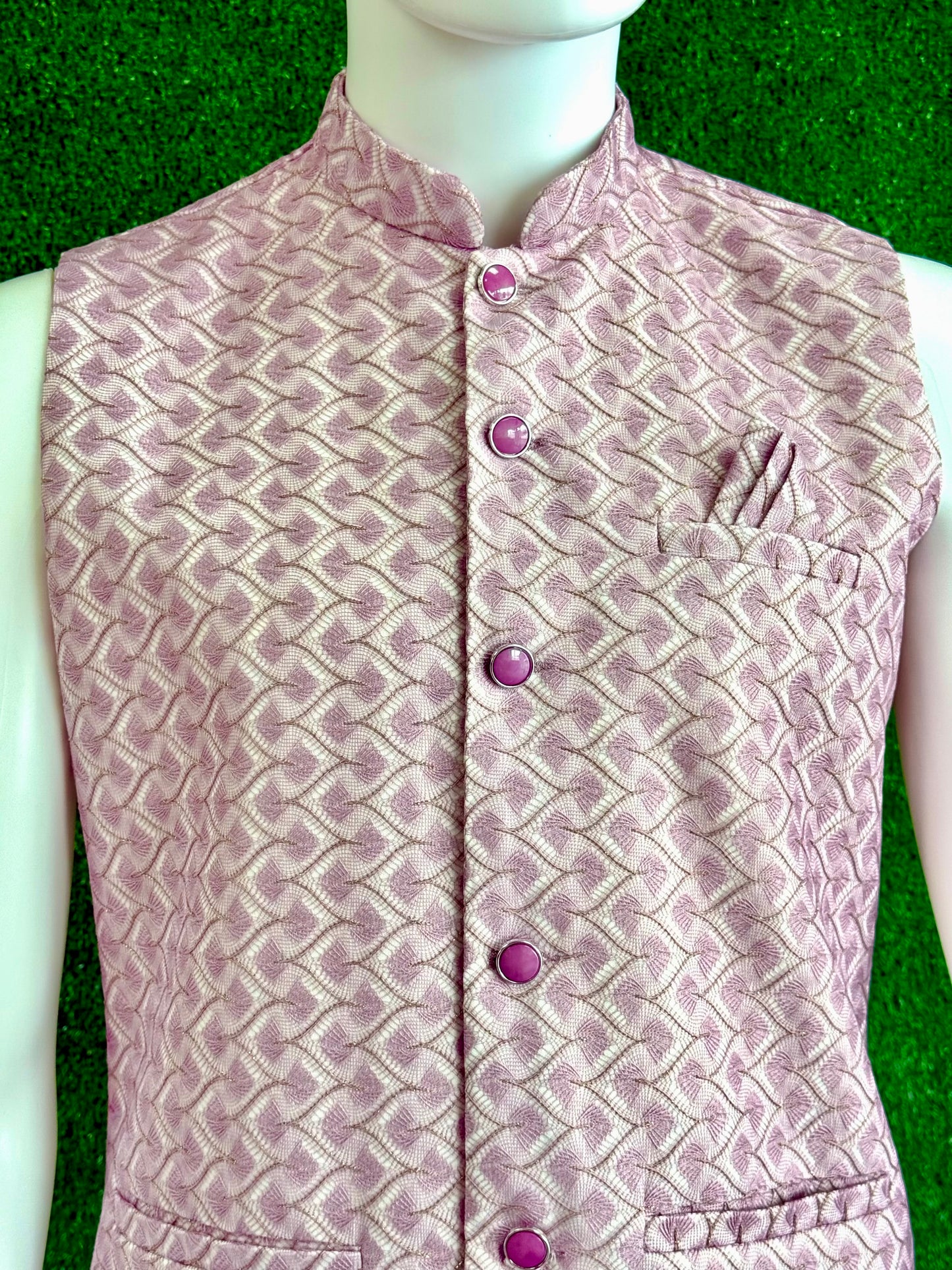 Patterned Pink Modi Jacket