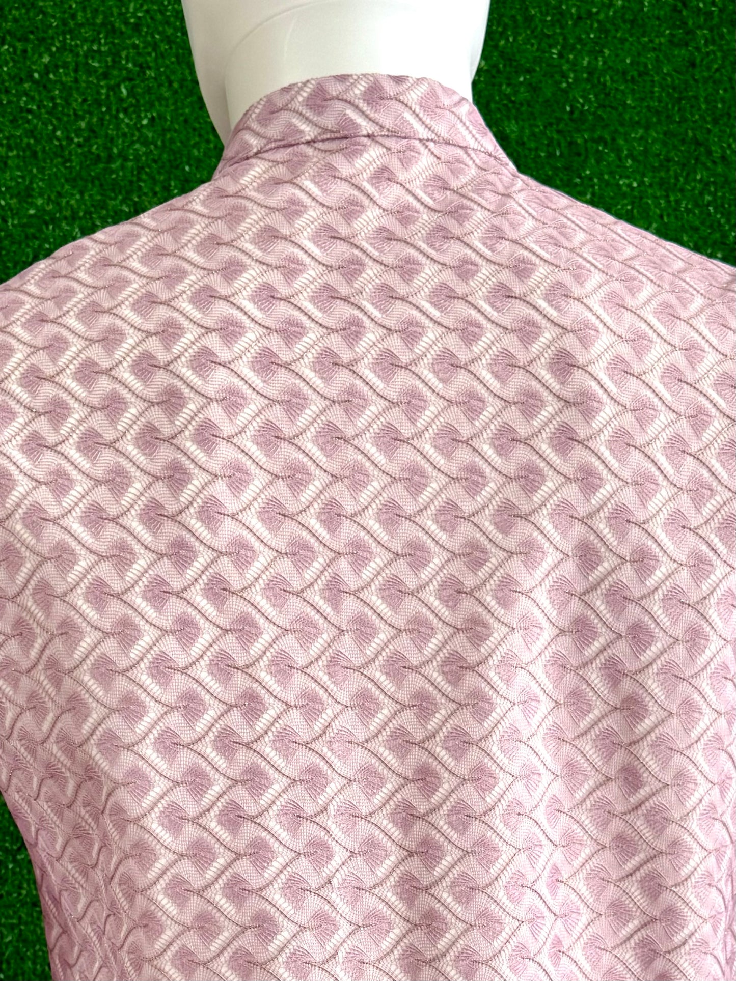 Light Pink/Mauve Modi Coat – Subtle Pattern Elegance