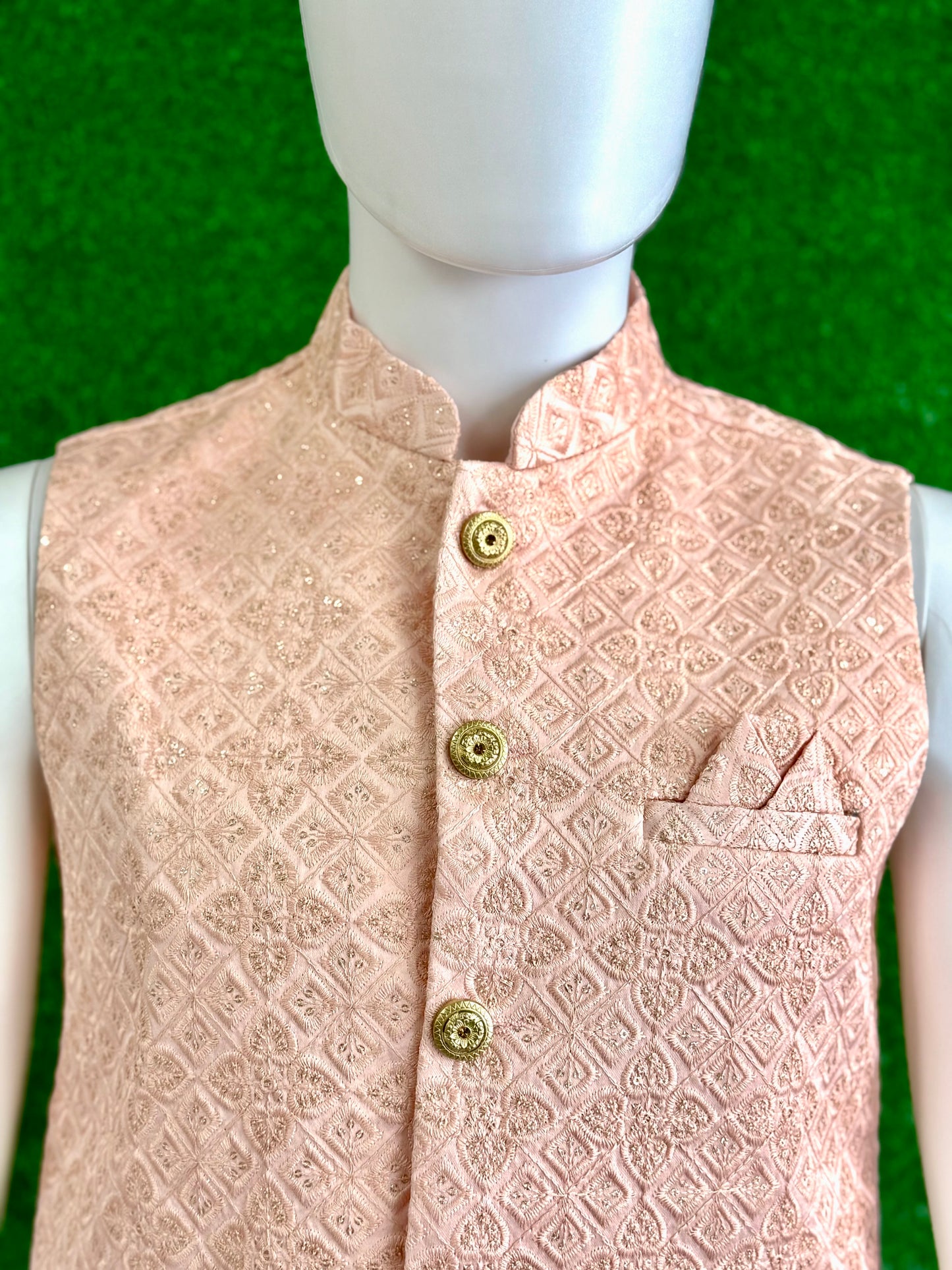 Light Pink Textured Modi Coat