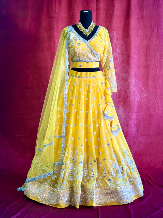 Elegant Georgette Lehenga with Sequins Work