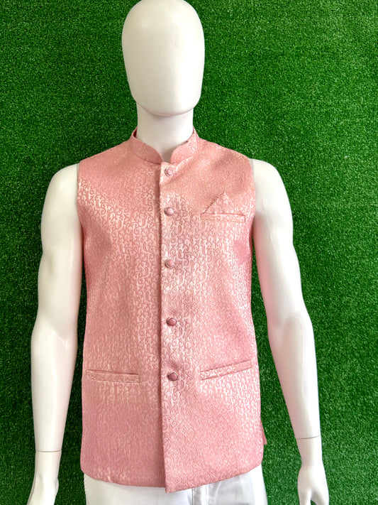 Pink Modi Coat – Timeless Charm with Subtle Detailing