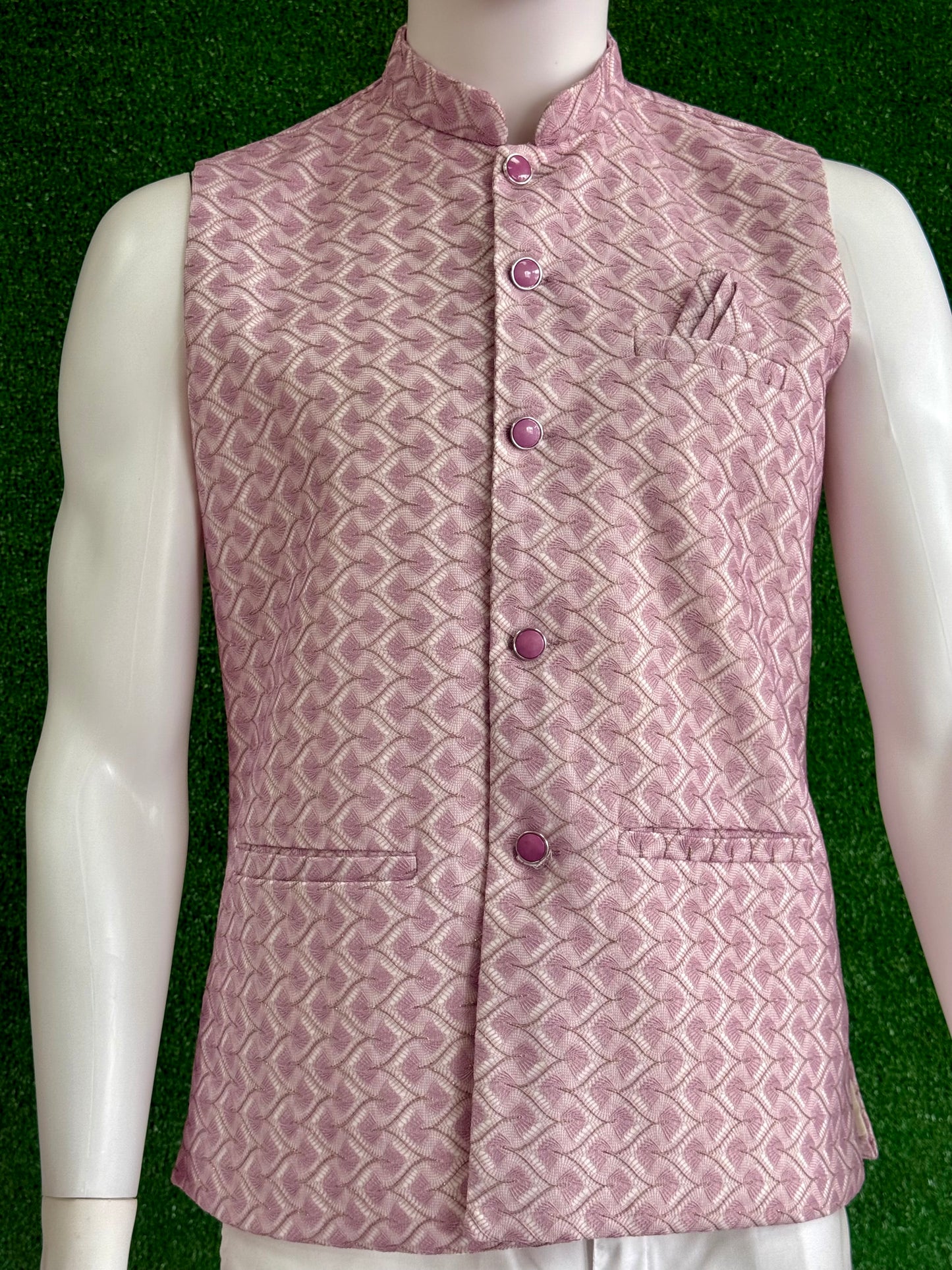 Patterned Pink Modi Jacket