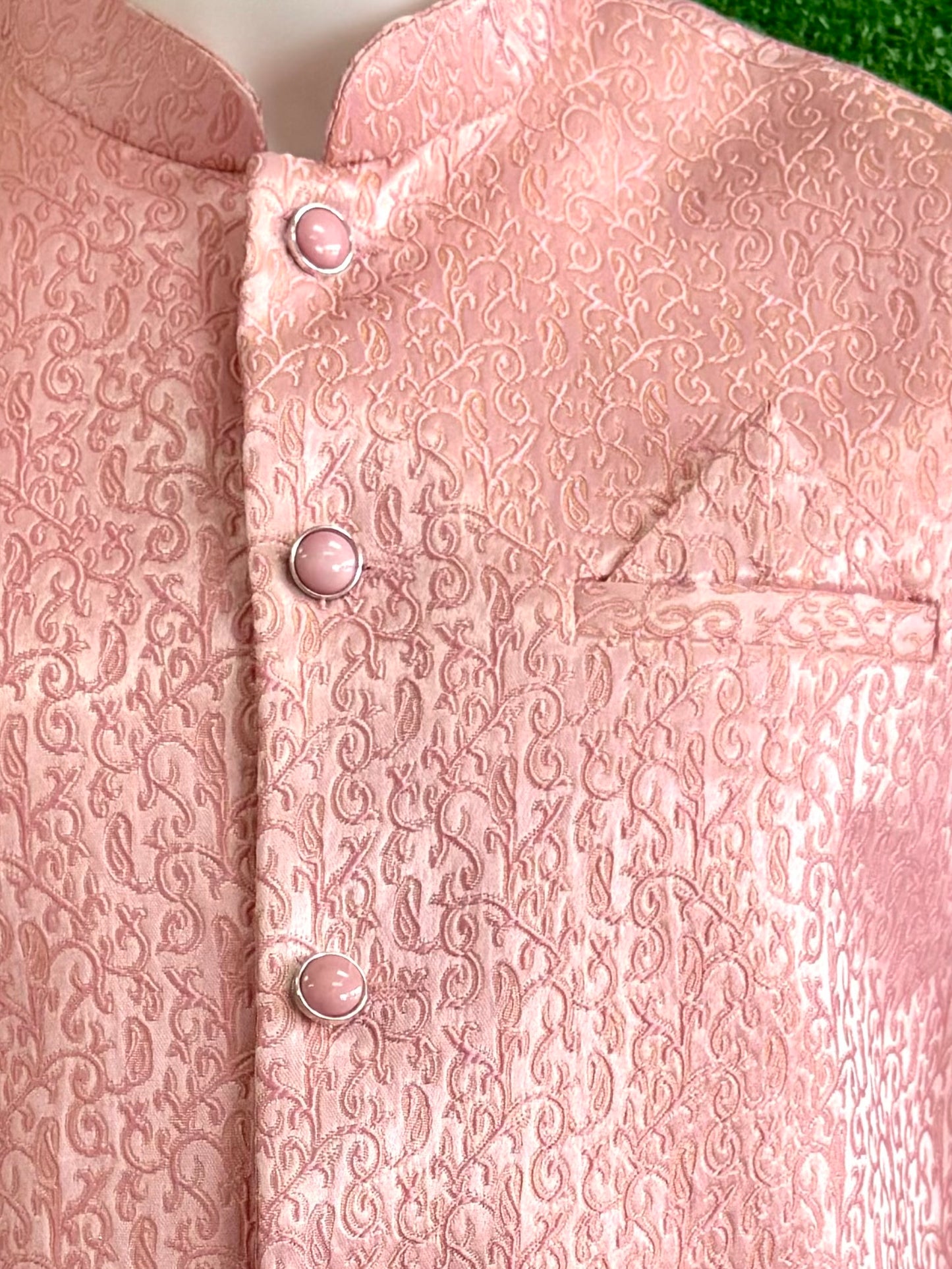 Pink Modi Coat – Timeless Charm with Subtle Detailing