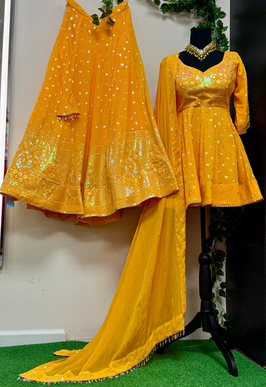 Radiant Yellow Heeramandi Lehenga - A Timeless Haldi Masterpiece