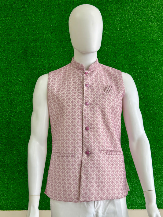 Patterned Pink Modi Jacket